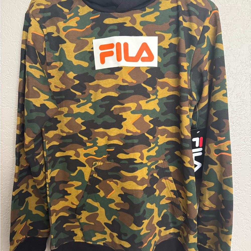 Fila Boys Camouflage Hoodie Sweatshirt